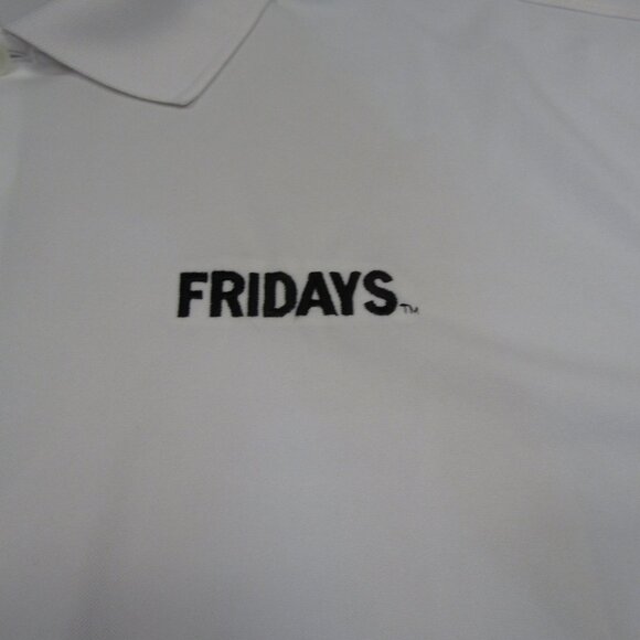 Nike Golf Mens Polo Large White Dri-Fit TGIF Fridays Spell Out Preppy Shirt - Picture 3 of 9